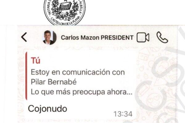 Mazón reacciona con asombro ante las inundaciones y rescates del 29 de octubre a las 13:34