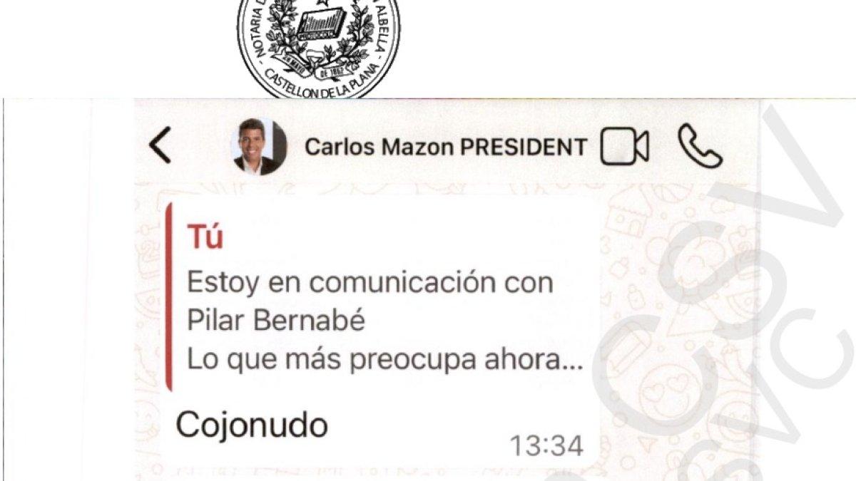 Mazón reacciona con asombro ante las inundaciones y rescates del 29 de octubre a las 13:34