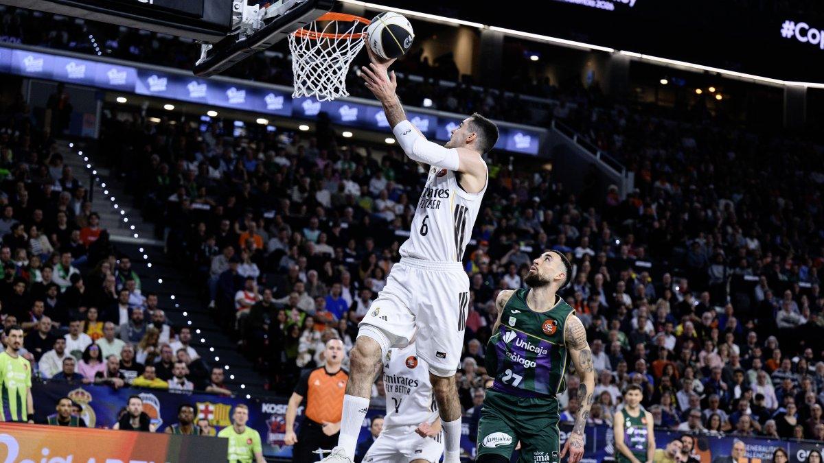 Victoria arrolladora del Real Madrid sobre UNICAJA: 100 70 en un partido sin sorpresas