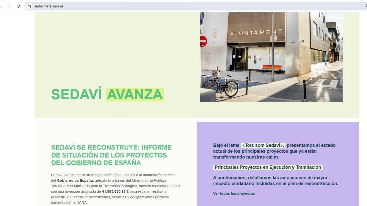 Sedaví revela en detalle su reconstrucción post DANA: sigue en tiempo real la inversión de más de 41 millones en obras