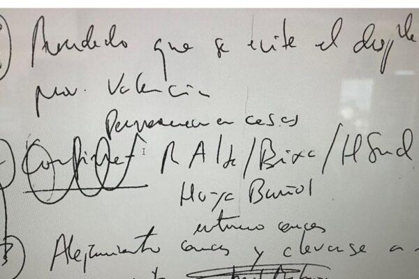 Pradas admite haber escrito las notas del ES Alert mencionando "confinamiento" ante el juzgado
