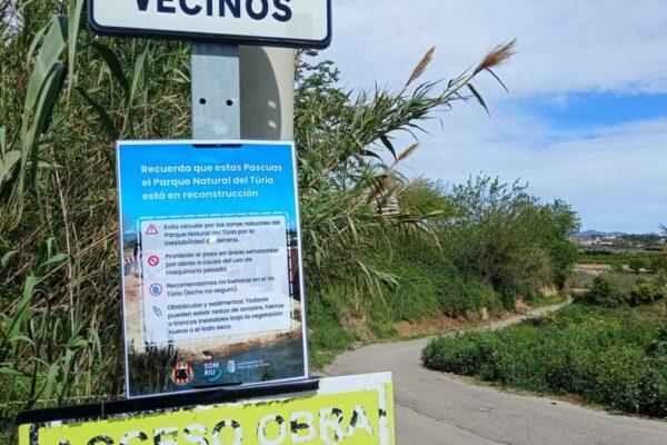 Riba roja advierte a vecinos y senderistas sobre los peligros ocultos del Parque Natural del Túria tras la DANA
