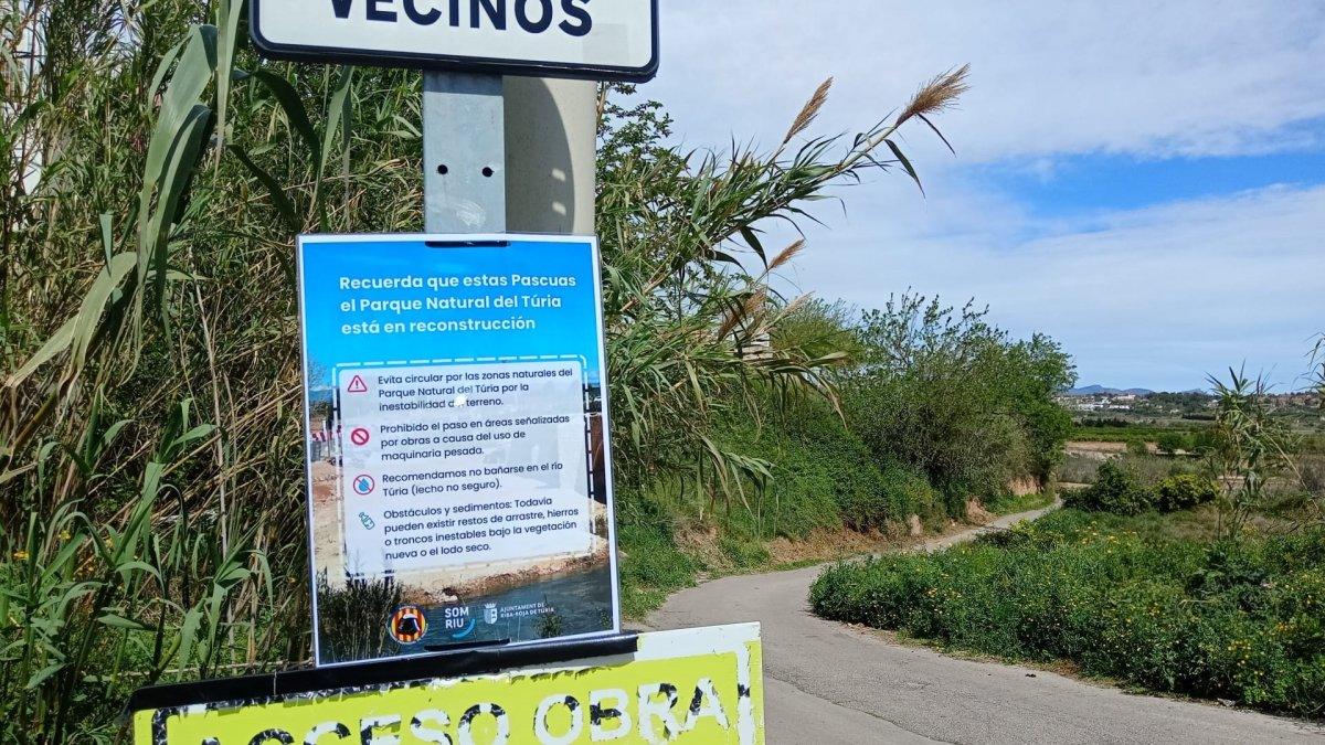 Riba roja advierte a vecinos y senderistas sobre los peligros ocultos del Parque Natural del Túria tras la DANA
