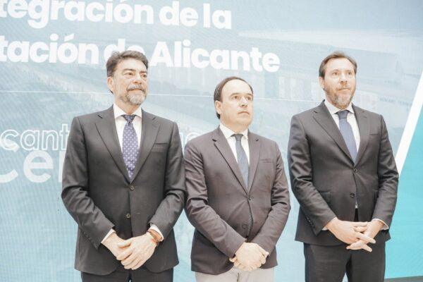 Transformación de Alicante: Puente, Barcala y Pérez Llorca unen fuerzas con 420 millones para el parque central