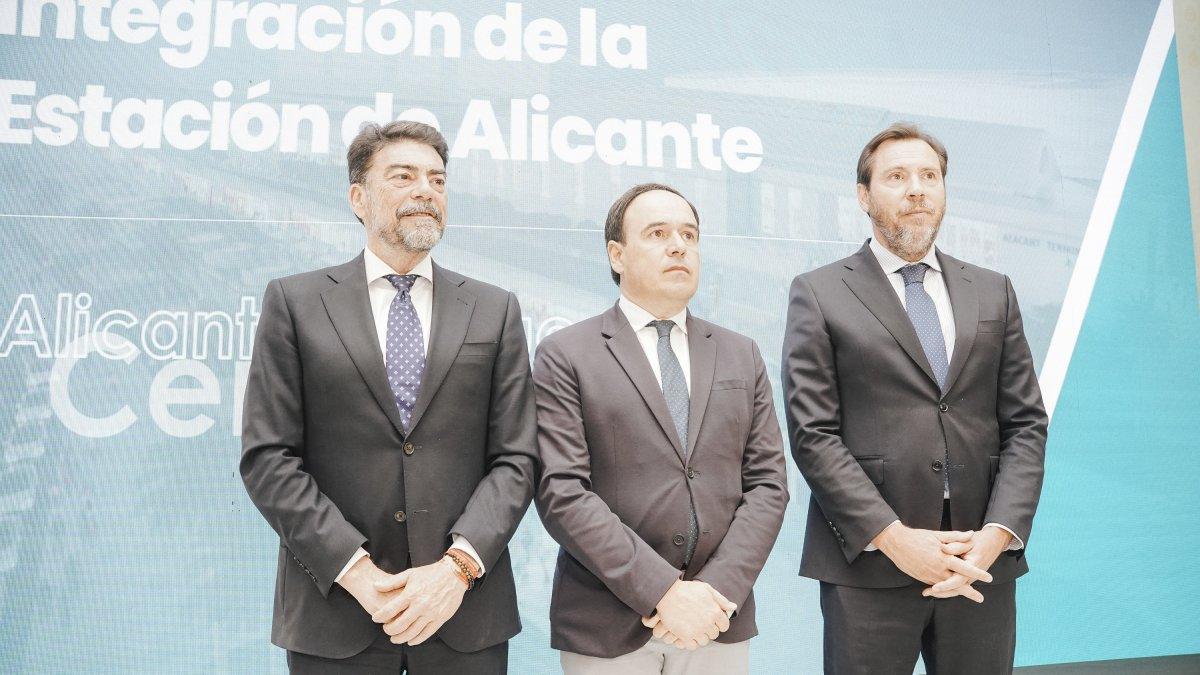 Transformación de Alicante: Puente, Barcala y Pérez Llorca unen fuerzas con 420 millones para el parque central