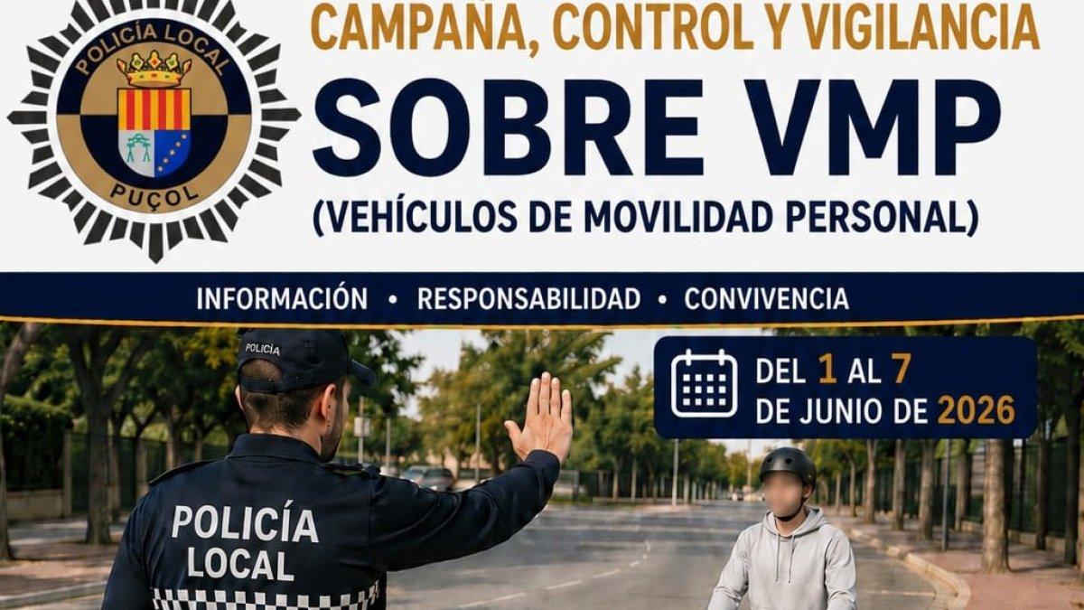 Controles y Sanciones de la Policía de Puçol en la Nueva Campaña de Vigilancia de Patinetes