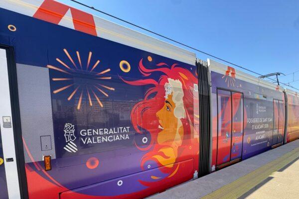 El TRAM de Alicante ofrece servicio ininterrumpido durante las Hogueras: ¡Seis días de transporte sin parar!