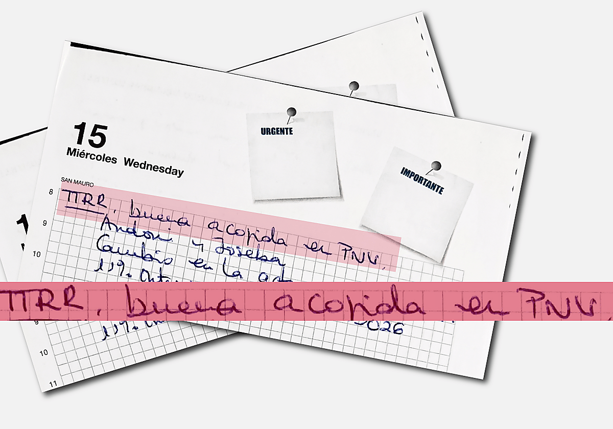 Leire revela en su segunda libreta las gestiones sobre Tubos Reunidos y su positiva recepción en el PNV