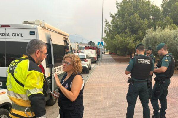 La Guardia Civil aumenta su presencia para prevenir robos en áreas desalojadas por el incendio de la Vall d'Uixó