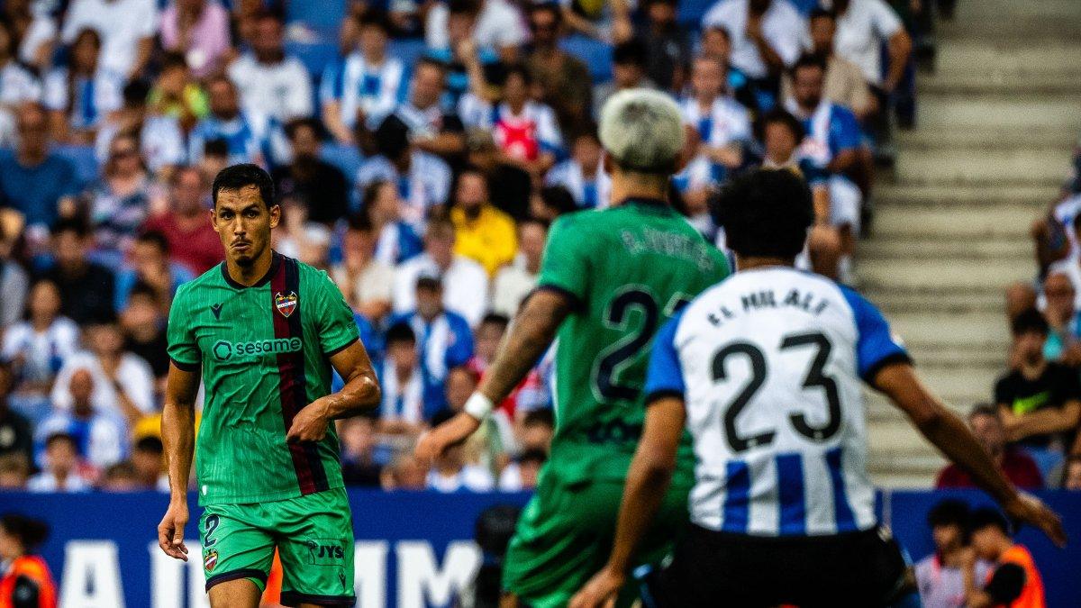 El Levante sufre una contundente derrota ante el Espanyol en el debut liguero sin disparos a puerta