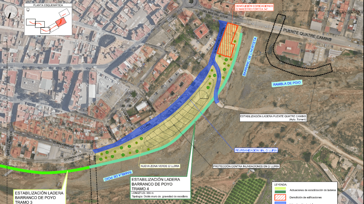 Torrent recibe 35,9 millones para la reparación y prevención de las zonas afectadas por la DANA en Xenillet y San Luis Beltrán