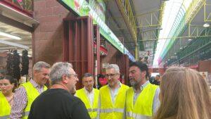 Arcadi España visita Mercalicante: el motor económico con 110 empresas, 4.600 empleos y 485 millones en facturación