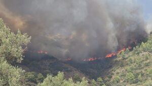 Incendio en Segorbe: Evacuación de Gátova por riesgo de fuego