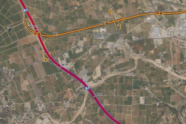 Desvíos Alternativos Habilitados en la CV 36 con la A 7 Durante Obras de Mantenimiento del Puente por la Generalitat